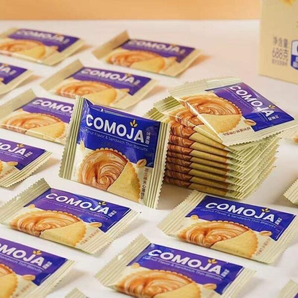 Factory Price Wholesale Crispy Snack Cookies Peanut Butter Sandwich Treats Chocolate Flavor Bag for Resale