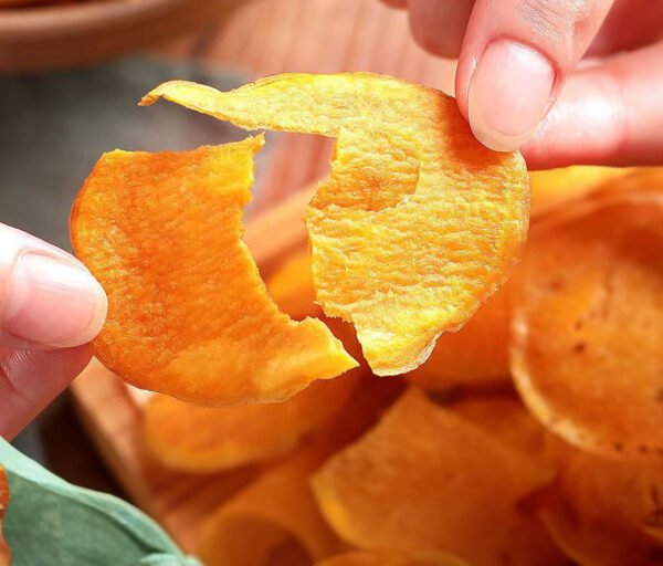 Healthy Crunch 100% Sweet Potato Vacuum-Fried Chips-Premium Fruit & Vegetable Snacks in Bag
