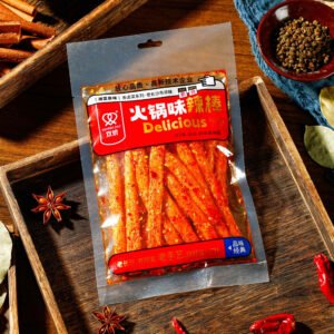 Famous Chinese Halal Latiao Snacks Spicy Gluten Vegetarian Meat Strips Fried and Packaged in a Bag