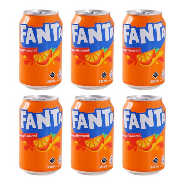 AFanta 330ml Carbonated Energy Drink Orange Fruity Flavor Citric Acid 24 Cans Portable Can Box