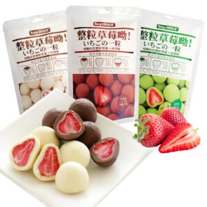 High Quality Biscuits Fruit Cookies Milk Flavor Candy and Chocolate Freeze Dry Strawberry