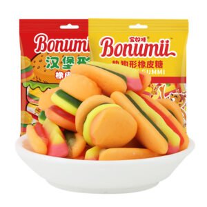 Fruity Multi-Colored Gummy Exotic Snacks Drumstick/Hamburger Gummy Candy