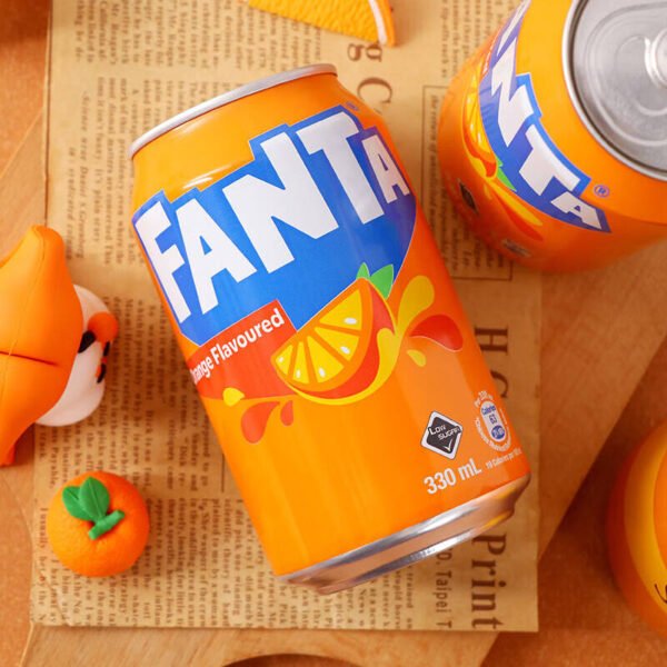 AFanta 330ml Carbonated Energy Drink Orange Fruity Flavor Citric Acid 24 Cans Portable Can Box