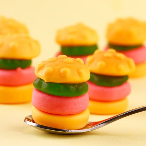 Fruity Multi-Colored Gummy Exotic Snacks Drumstick/Hamburger Gummy Candy