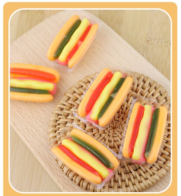 Fruity Multi-Colored Gummy Exotic Snacks Drumstick/Hamburger Gummy Candy
