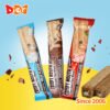 Candy Wholesale Custom Private Label New Arrival Wheat Halal Chocolate-Flavored Jam Filled Puffed Crispy Biscuit Stick Bar ODM