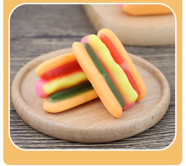 Fruity Multi-Colored Gummy Exotic Snacks Drumstick/Hamburger Gummy Candy